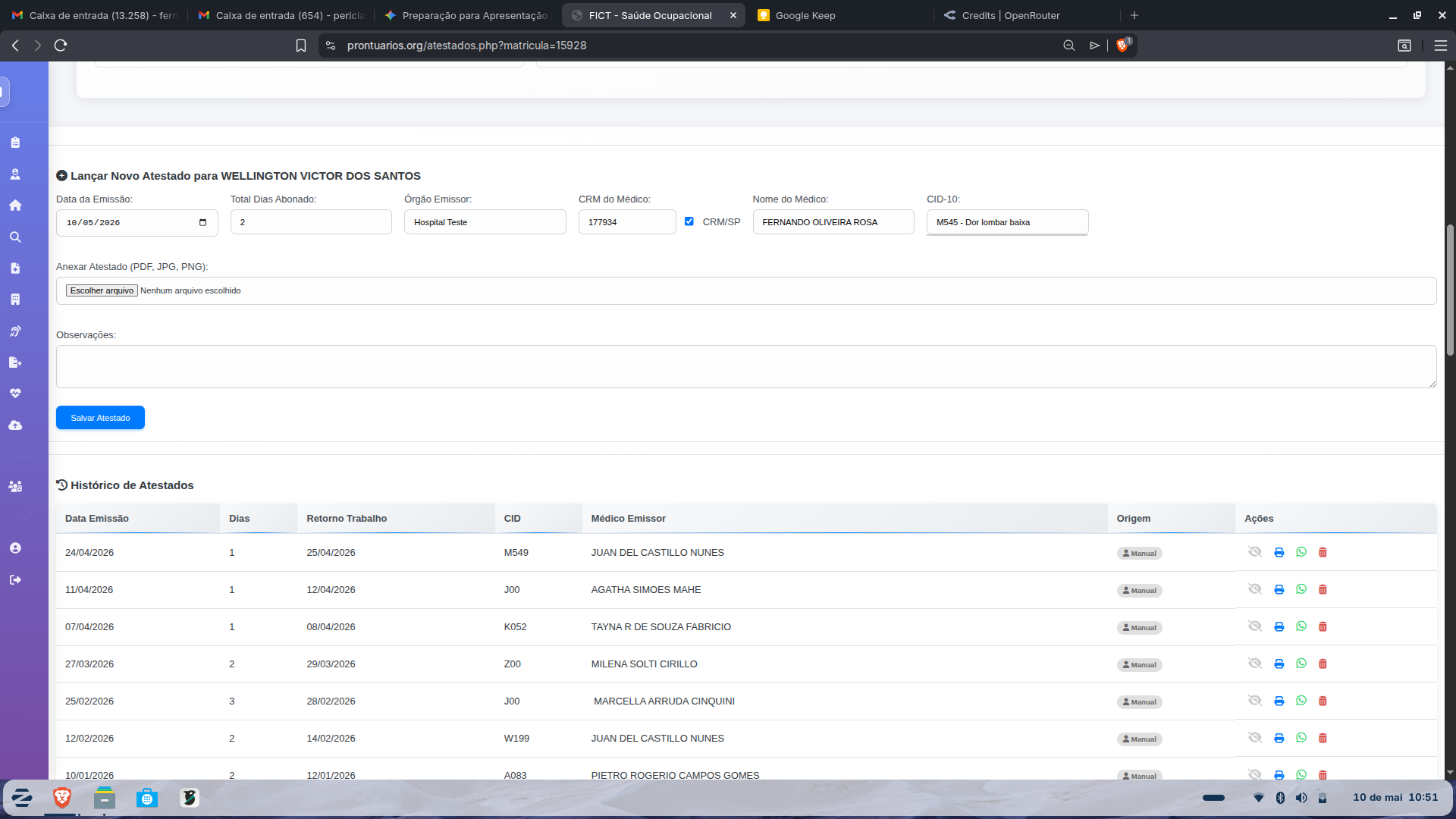 Lançamento e envio wpp